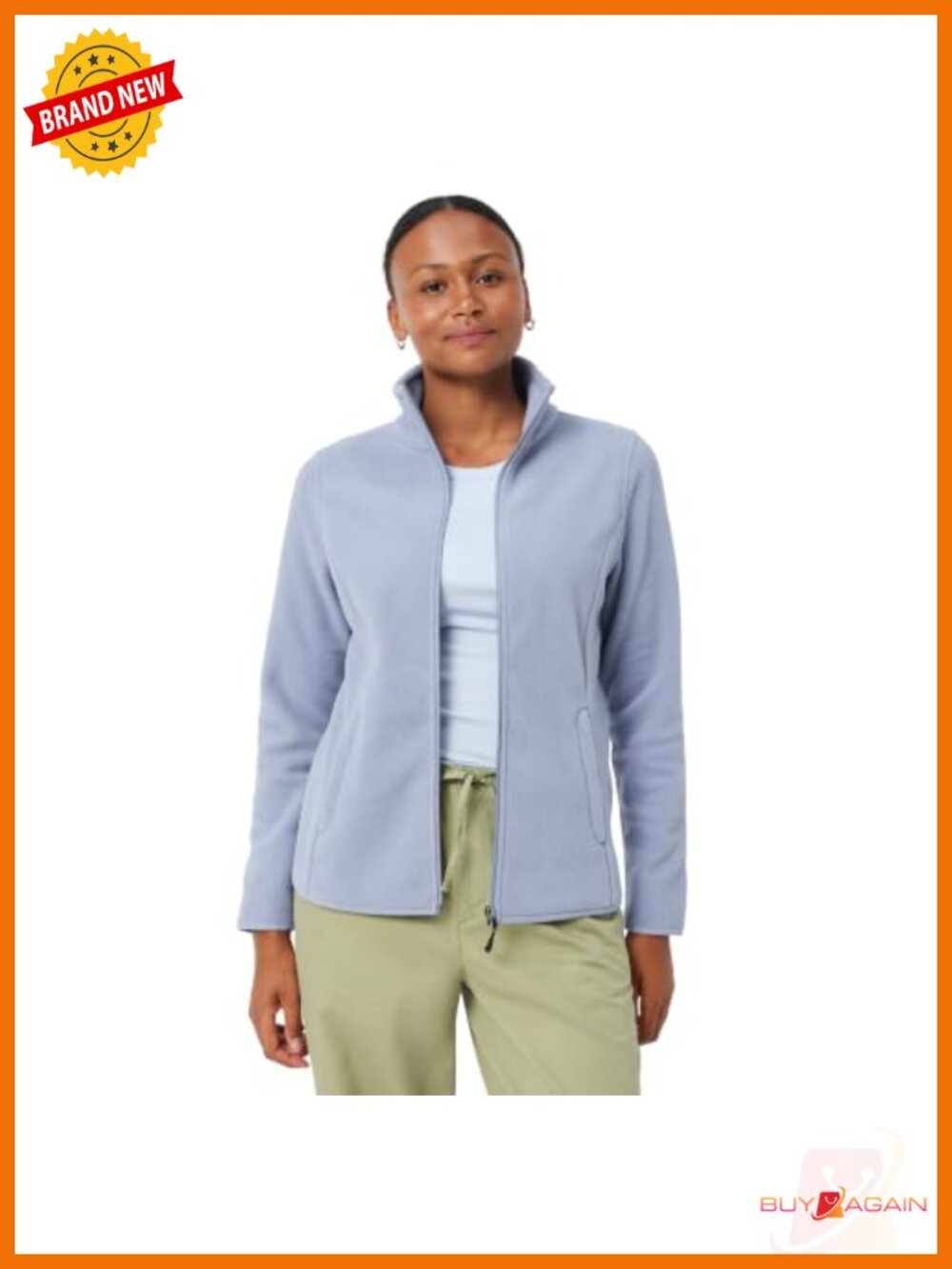Women's Classic-Fit Full-Zip Polar Fleece Jacket with Cuffs
